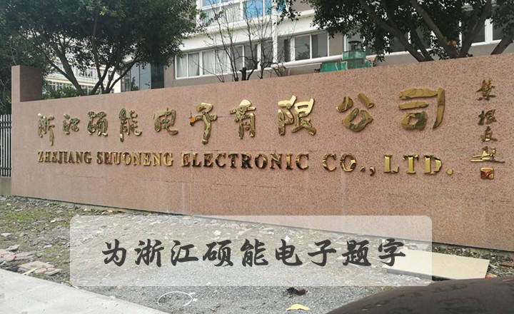 為浙江碩能電子有限公司題字